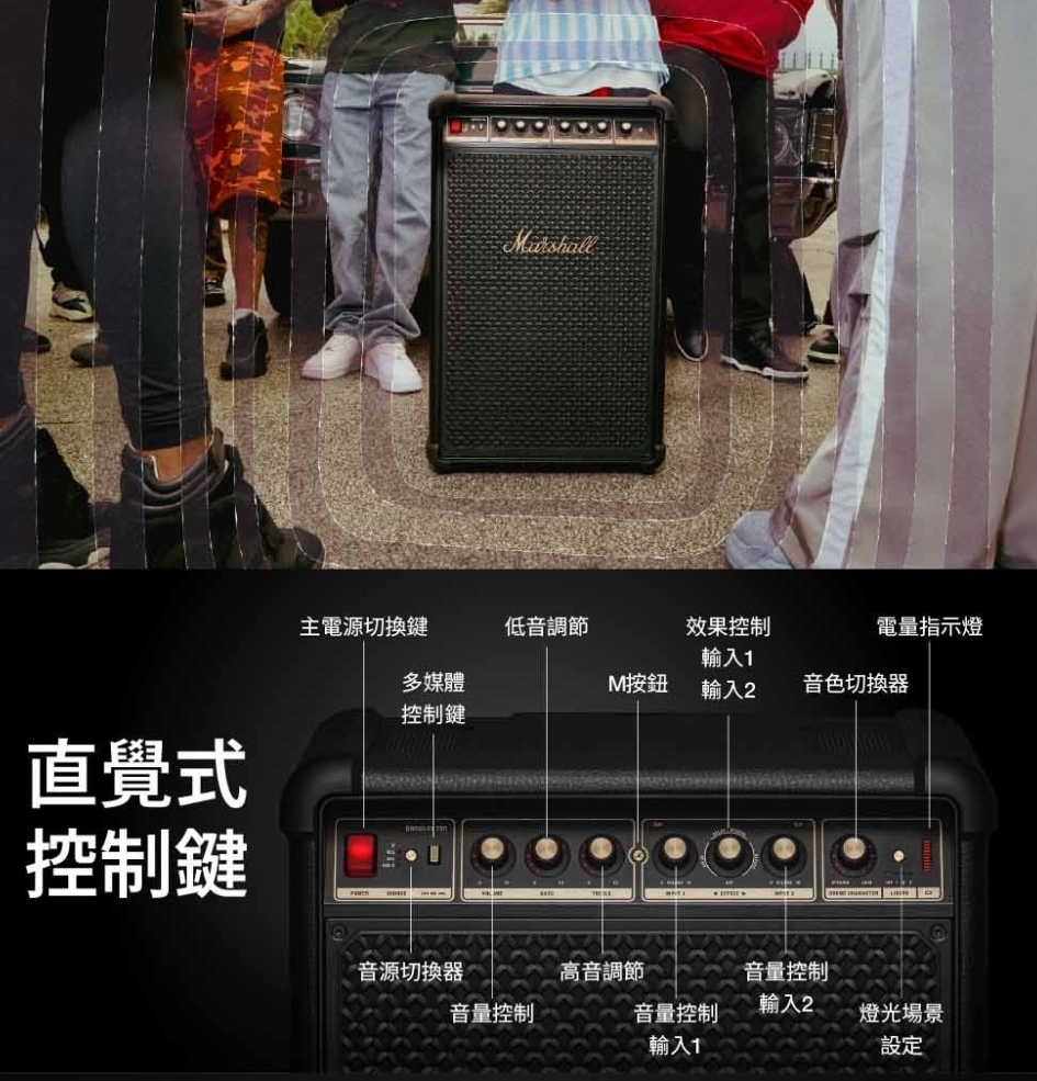 Marshall Bromley 750 可攜式藍牙派對喇叭