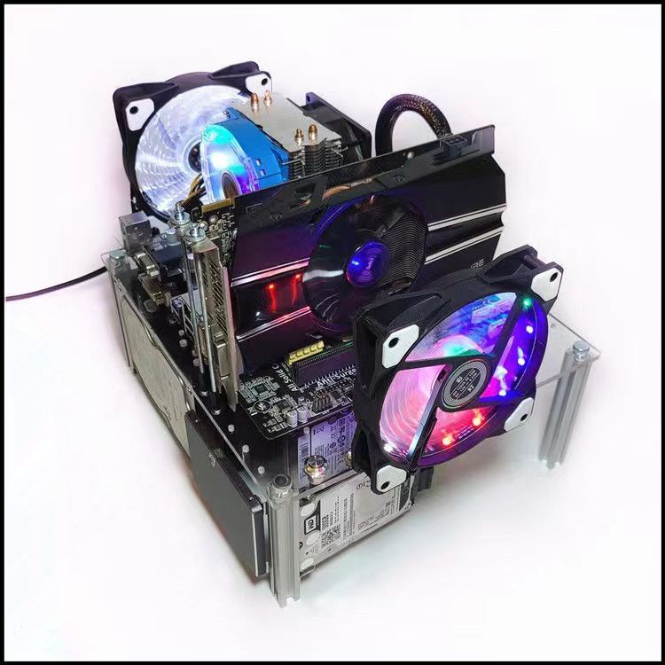 📣爆款推薦📣ITX機殼 小機殼 MINI機箱 下置電源電腦機箱ITX開放式MATX透明亞克力DIY簡約桌上型電腦主機板支 | 蝦皮購物