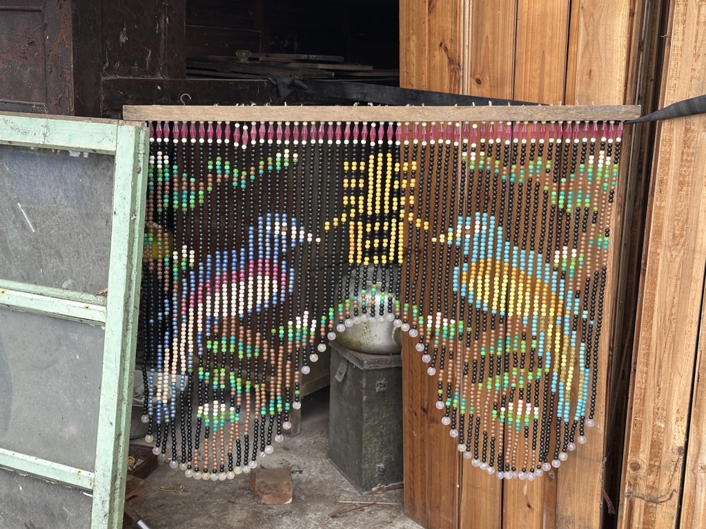 懷舊復古珠簾 串珠簾 鴛鴦圖 寬91cm | 蝦皮購物