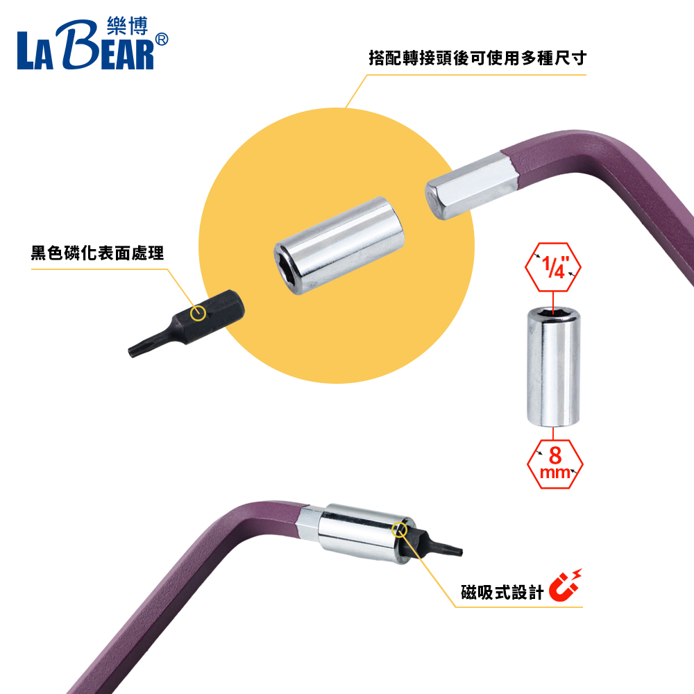 【LaBear】20件式公制六角扳手+起子頭組 英制/星型中孔起子頭 加長六角球 起子轉接頭 多功能六角扳手組 家用組裝 | 蝦皮購物
