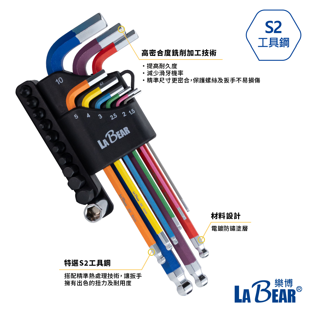 【LaBear】20件式公制六角扳手+起子頭組 英制/星型中孔起子頭 加長六角球 起子轉接頭 多功能六角扳手組 家用組裝 | 蝦皮購物
