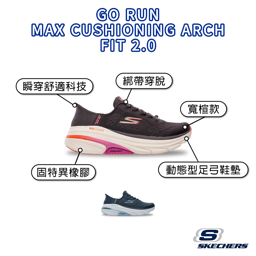 Skechers慢跑鞋 女鞋 MAX CUSHIONING ARCH FIT 寬楦 固特異 足弓支撐跑運動鞋 Y8236 | 蝦皮購物