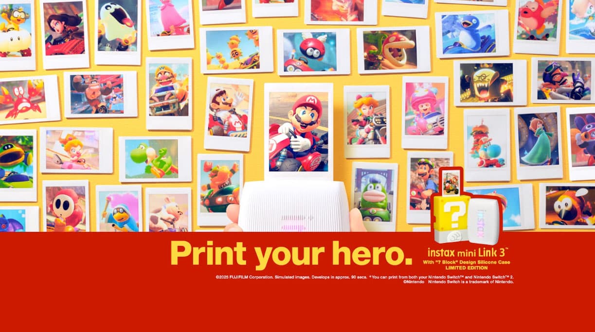 FUJIFILM 台灣公司貨 富士 link 3 MARIO 瑪利歐 特別版 LINK3 拍立得 手機相印機 相片列印機 | 蝦皮購物