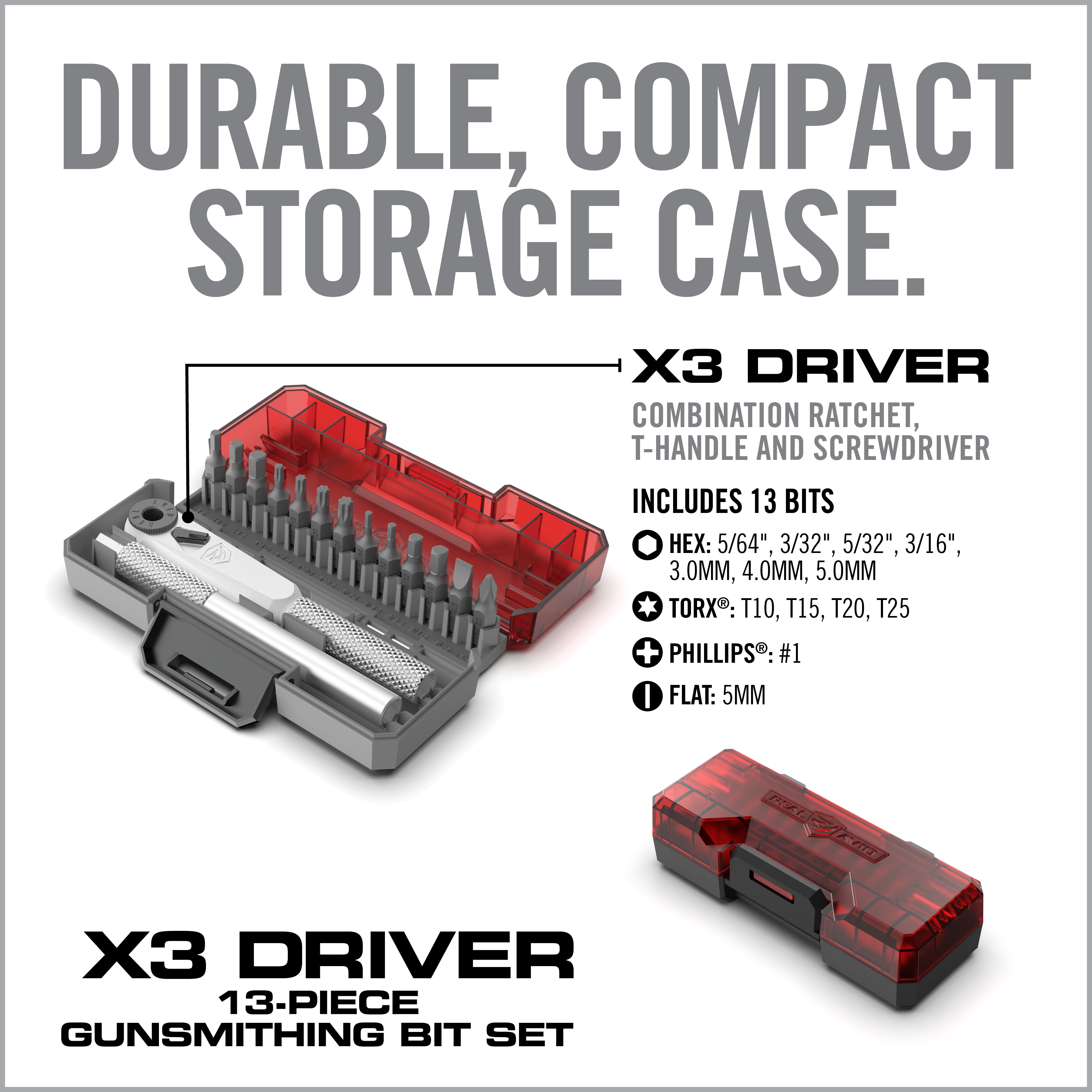 【納麗德官方旗艦店】Real Avid X3 Driver 13件式槍械維護工具組 ∣ 專為槍械維護和配件安裝精準設計 | 蝦皮購物