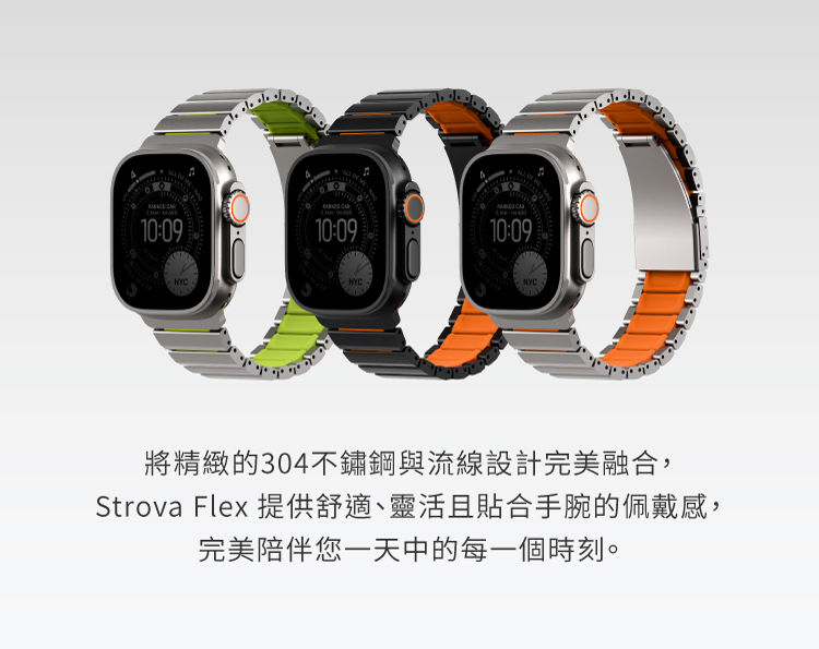 UNIQ Apple Watch 錶帶 蘋果錶帶 Strova Flex 不鏽鋼調節錶帶 49 46 45 44mm | 蝦皮購物