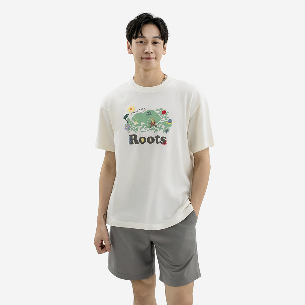 Roots 中性-IN TOUCH WITH NATURE 短袖上衣 (白色) | 蝦皮購物