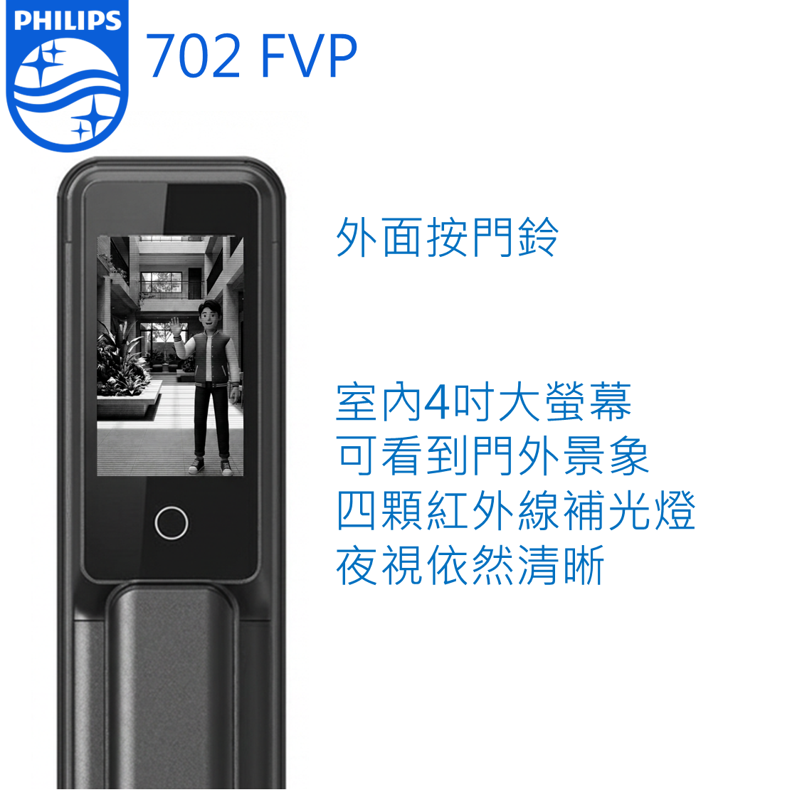 Philips 702 FVP 飛利浦電子智能鎖 原廠公司貨 保固3年 | 蝦皮購物