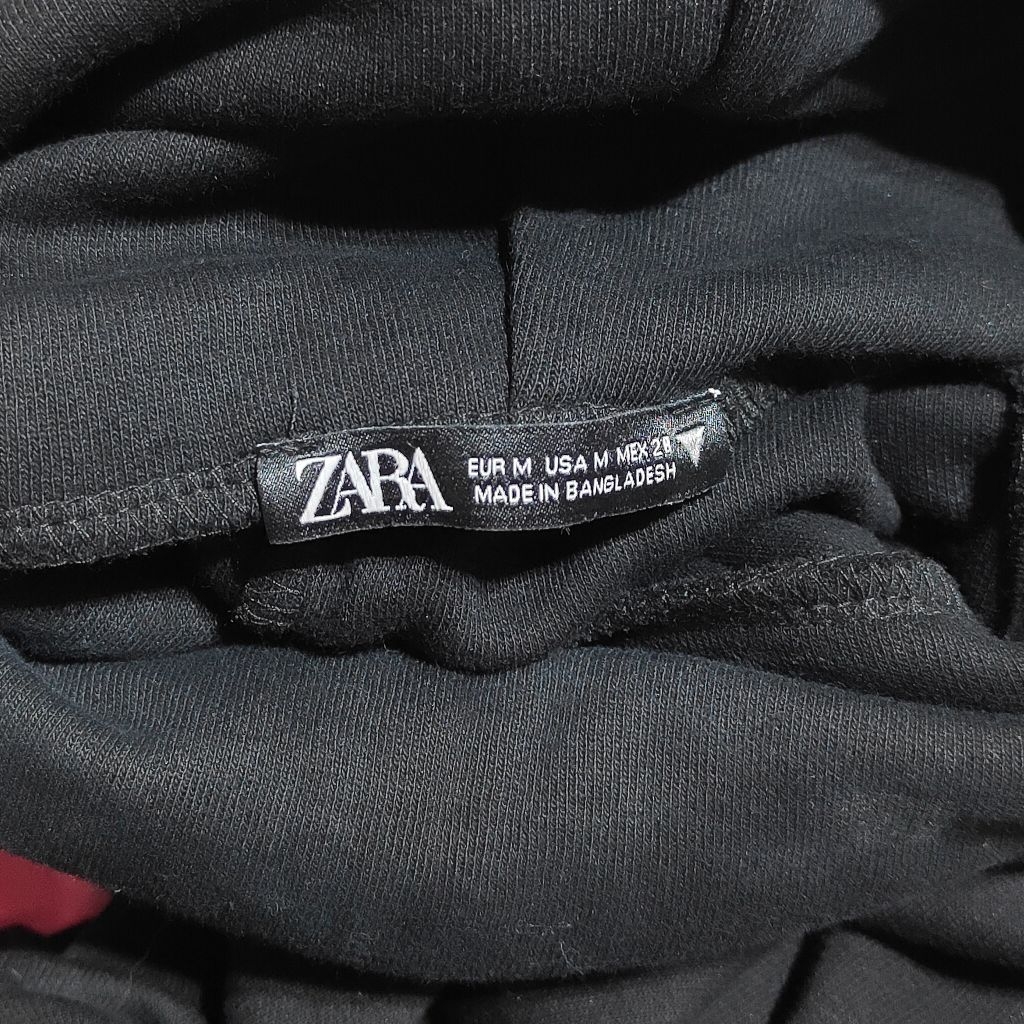 迎新【ZARA】孟加拉製 經典百搭黑色高領厚版七分袖連身裙 (M號) 02866 | 蝦皮購物