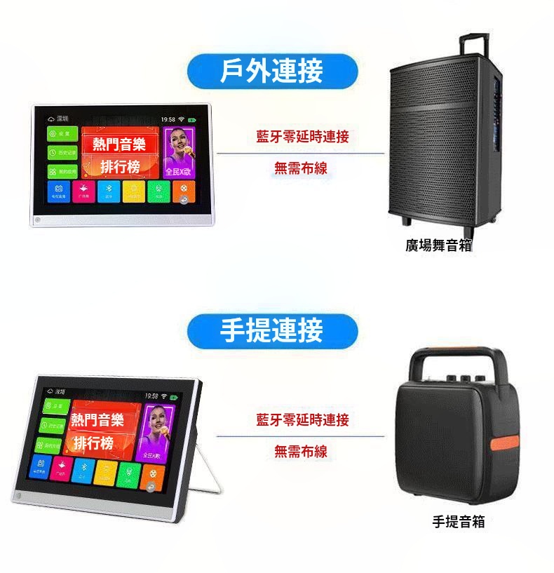 【行動KTV！】家用卡拉OK點歌機 AI智慧語音點歌機 戶外便攜點歌機 支援觸摸屏 唱歌機 生日禮物 ktv 便攜KTV | 蝦皮購物