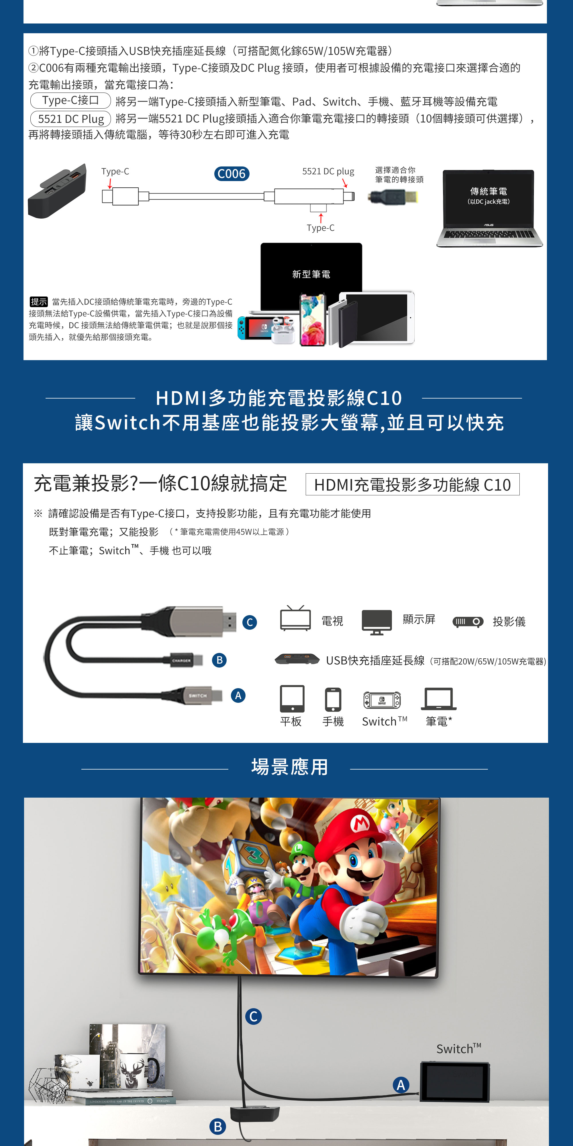 【易智快充官方直營】USB插座延長線_夾桌式_TC01(搭20W/65W/105W充電器) | 蝦皮購物
