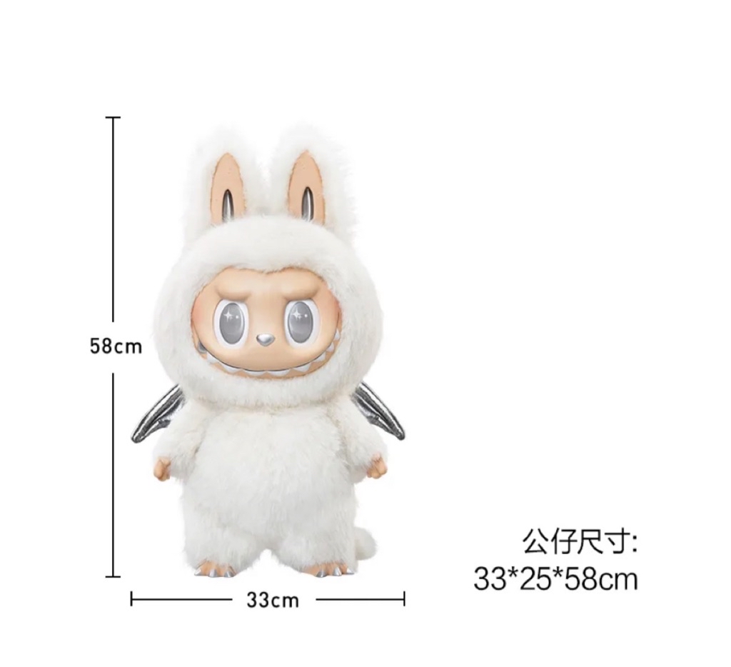 POP MART 泡泡瑪特LABUBU Zimomo THEMONSTERS 白天使 大首領大娃 58cm | 蝦皮購物