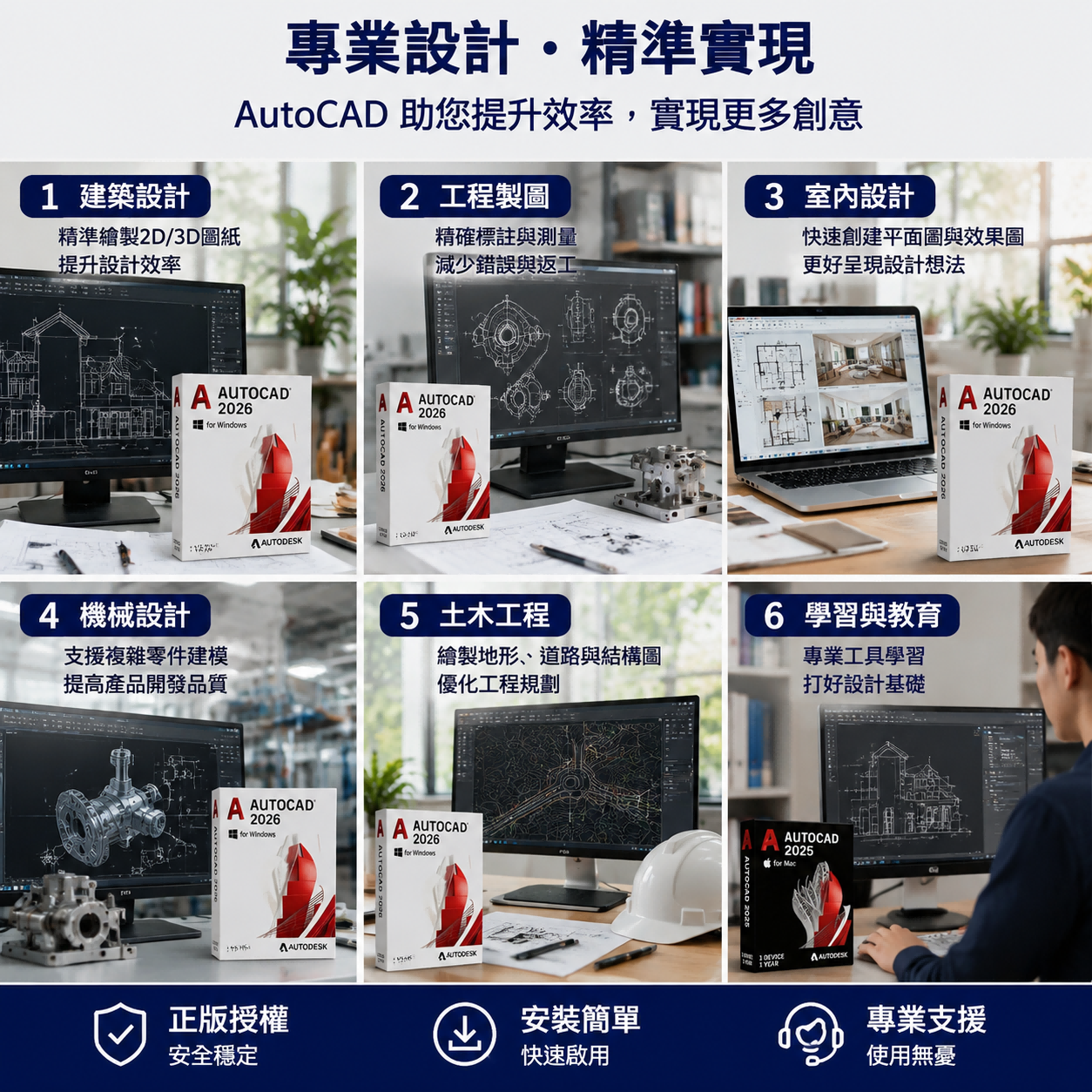 【即買即用】 CAD 正版激活 AutoCAD CAD REVIT2026正版授權2027綁定信箱 autoCAD 盒裝 | 蝦皮購物