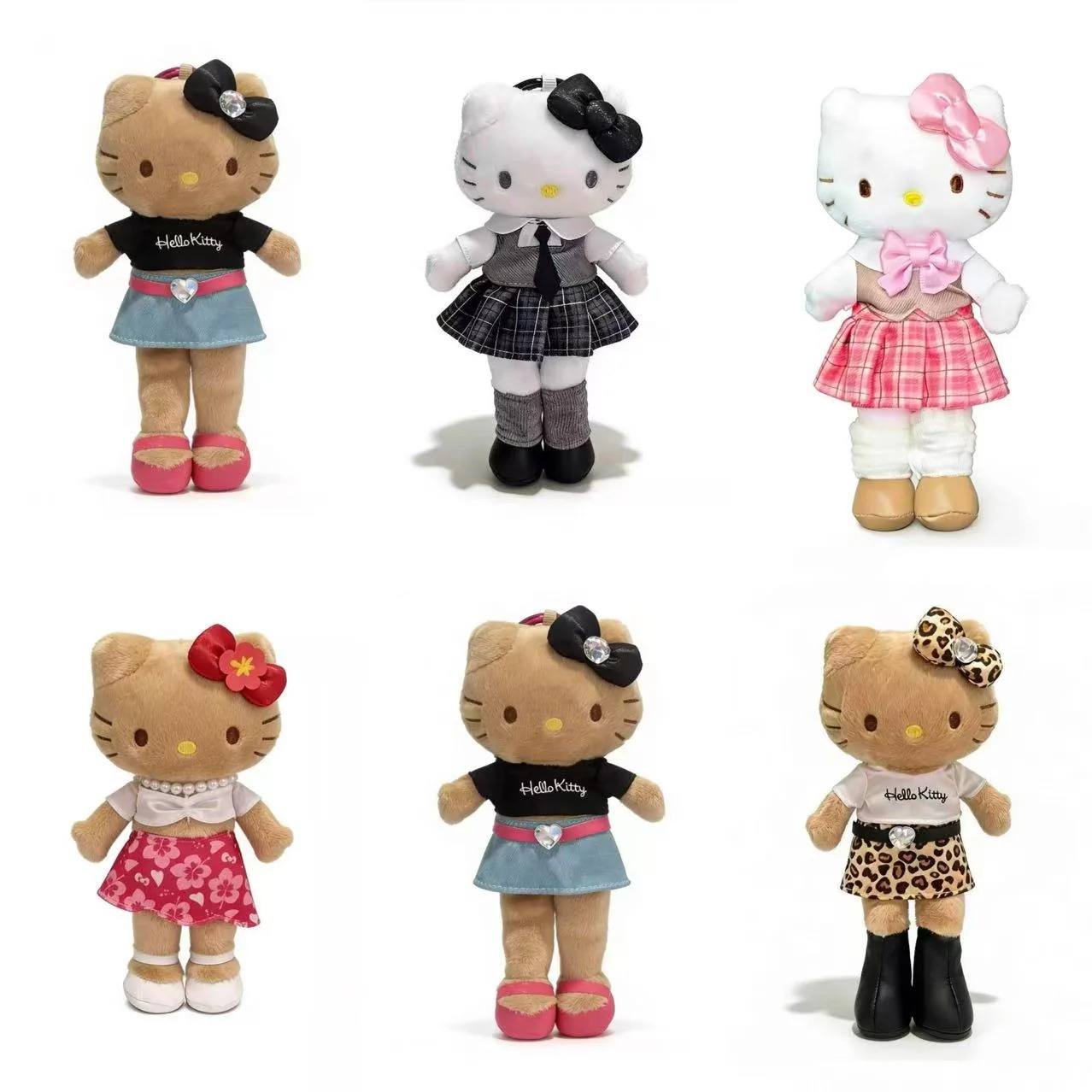 Qoo Studio♡ 夏日最新款 三麗鷗 長腿Kitty 辣妹 制服 燒焦 ️HelloKitty 長腿吊飾 吊飾娃娃 | 蝦皮購物
