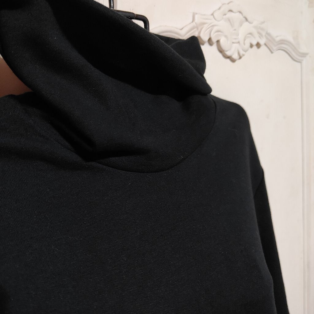 迎新【ZARA】孟加拉製 經典百搭黑色高領厚版七分袖連身裙 (M號) 02866 | 蝦皮購物