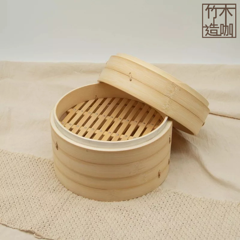 蒸籠7.5寸（23公分） [竹木造咖] 六人份電鍋尺寸/天然環保/竹蒸籠