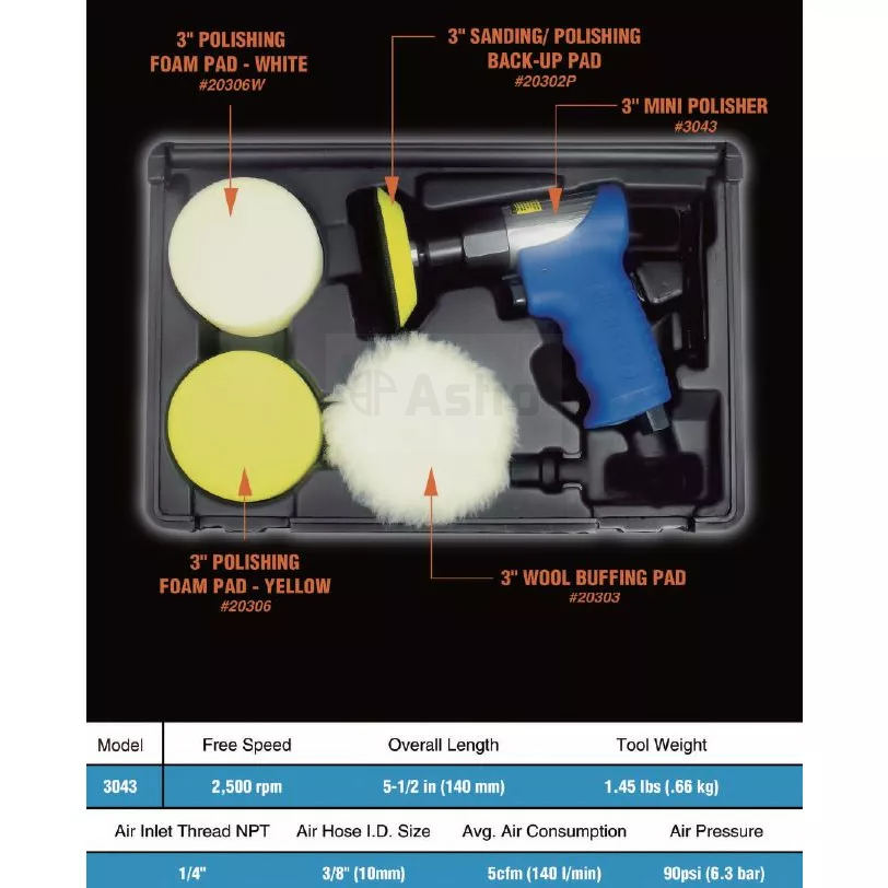 Astro 3055 3-Inch Mini Air Polishing Kit