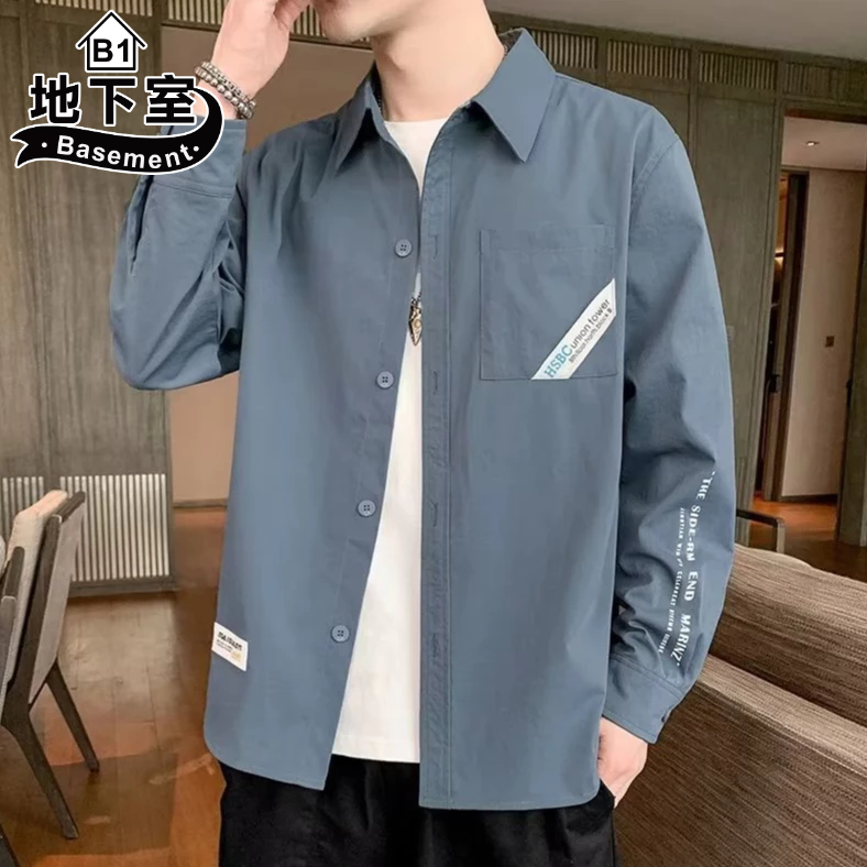 ［特價$149→$79］男裝素色插肩長袖棉質上衣