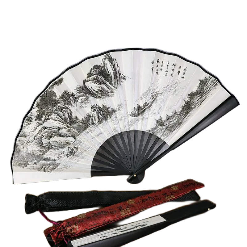 現貨 水墨畫 折扇 扇子 折扇 中國風扇子 10寸古風復古男一尺 折疊扇子 綾絹扇隨身大竹扇 古風扇子 中式扇子 水墨扇 | 蝦皮購物