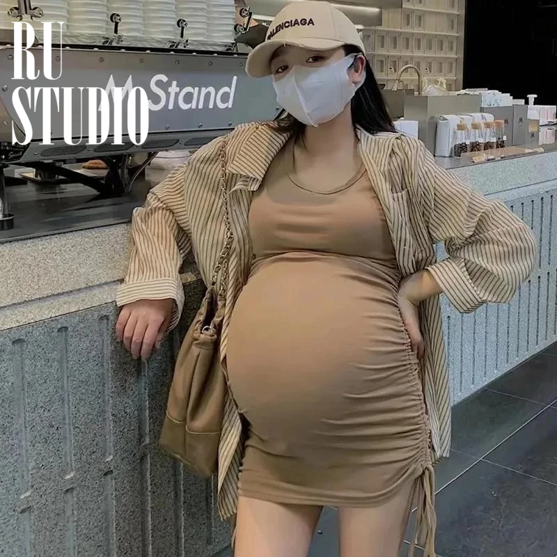 孕婦莫代爾背心連身裙