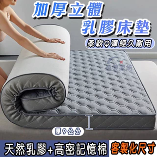 台灣工廠🛒10公分厚💥 乳膠床墊 加厚床墊 單人 雙人加大 學生 床墊 折疊 乳膠床墊 3.5尺6尺 軟床墊 地鋪睡墊
