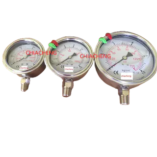【台製未稅】 2.5" 充油式 壓力表 壓力錶 液壓表 液壓錶 水壓表 水壓錶 油壓錶 油壓表 1/4牙  3/8PT
