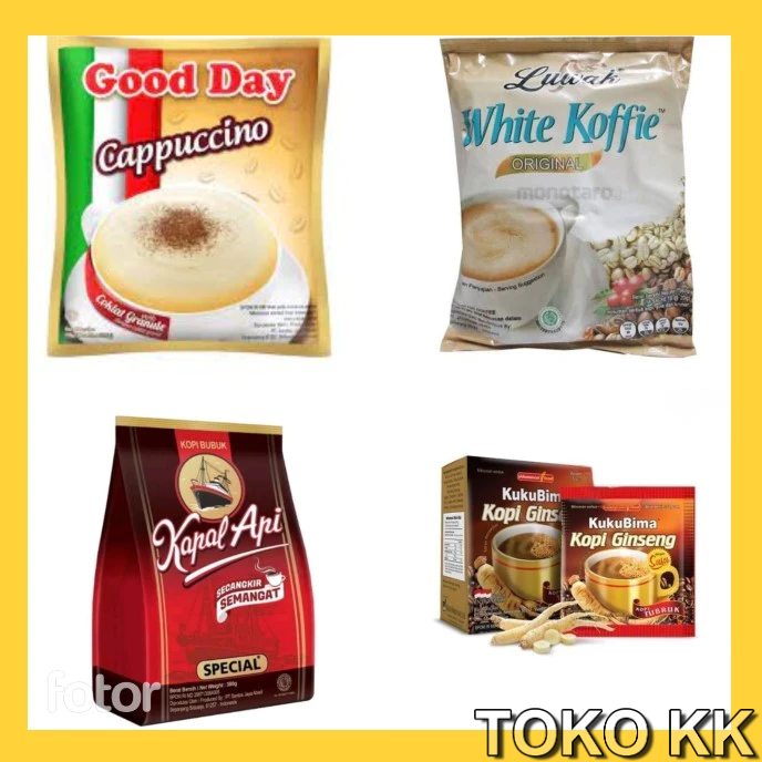 コーヒー Goodday, SidoMuncul, KapalApi, Ladaku KOPI GOOD DAY KAPAL API INDOCAFE KUKU BIMA KOPI ABC KFD16 -2