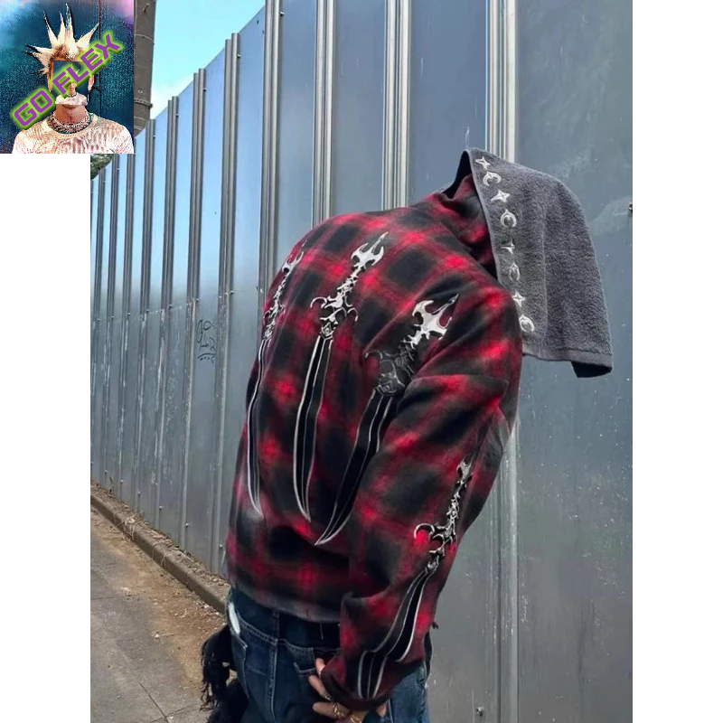 THUG CLUB ARAB SWORD FLANNEL ZIP-UP | 蝦皮購物
