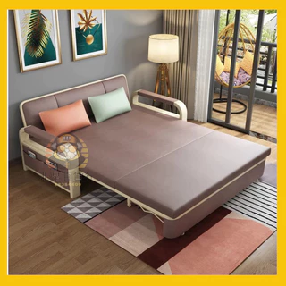 🔥限时搶購🔥科技布 沙發床 多功能 折疊床 雙人 小戶型 簡約 伸縮兩用 推拉 收納 陽臺床