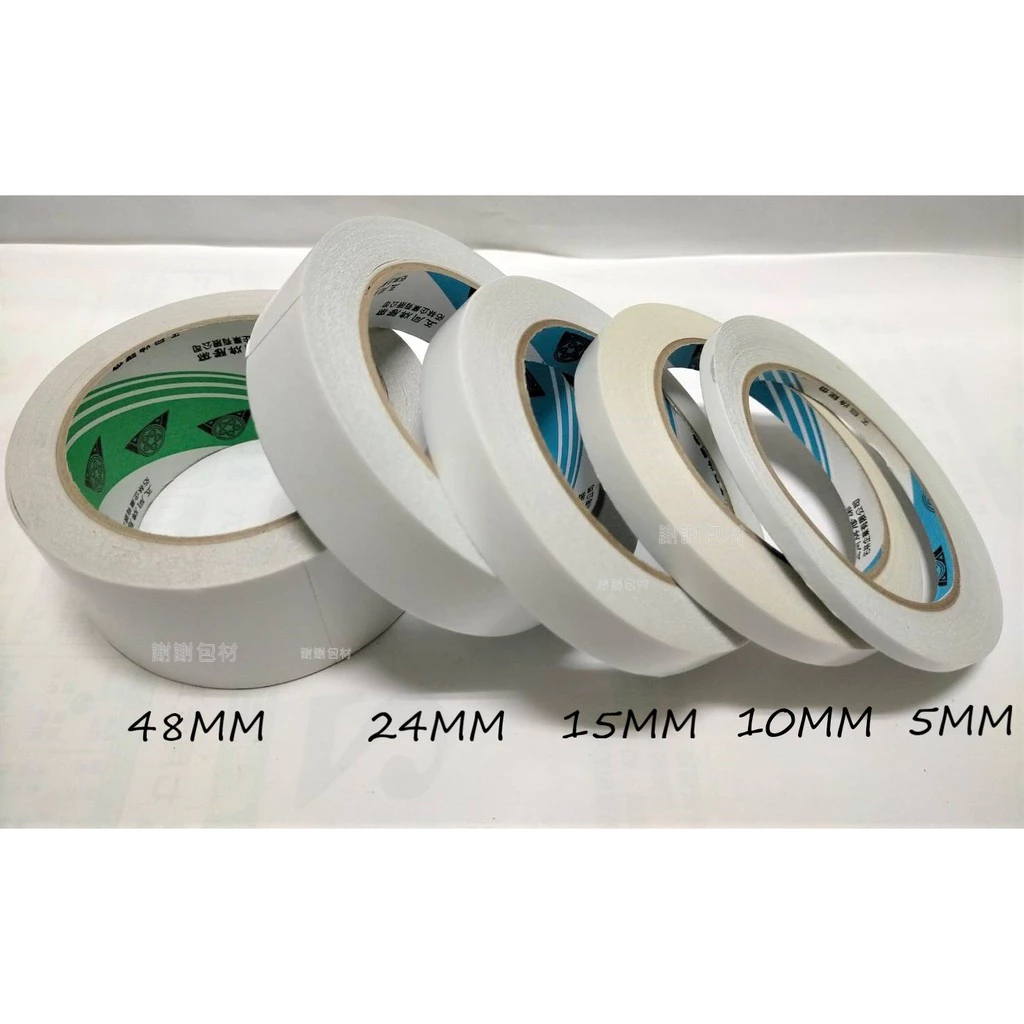 雙面膠帶 5/10/15/20/24/48/60 mm 長度足 雙面膠 加黏 最便宜 台灣製 黏度高 | 蝦皮購物