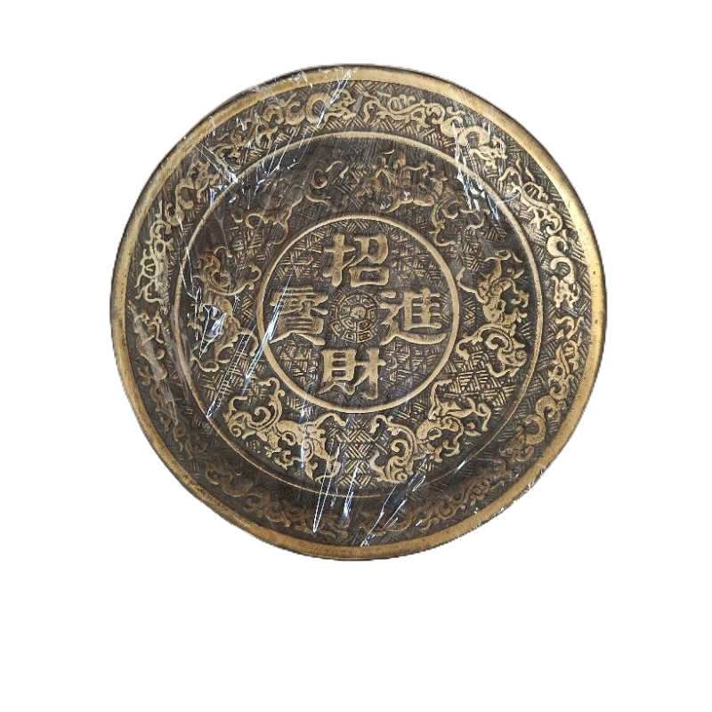 銅器 銅盤 銅皿 花開富貴盤 開運 風水 招財 置物 工芸品 開運陶