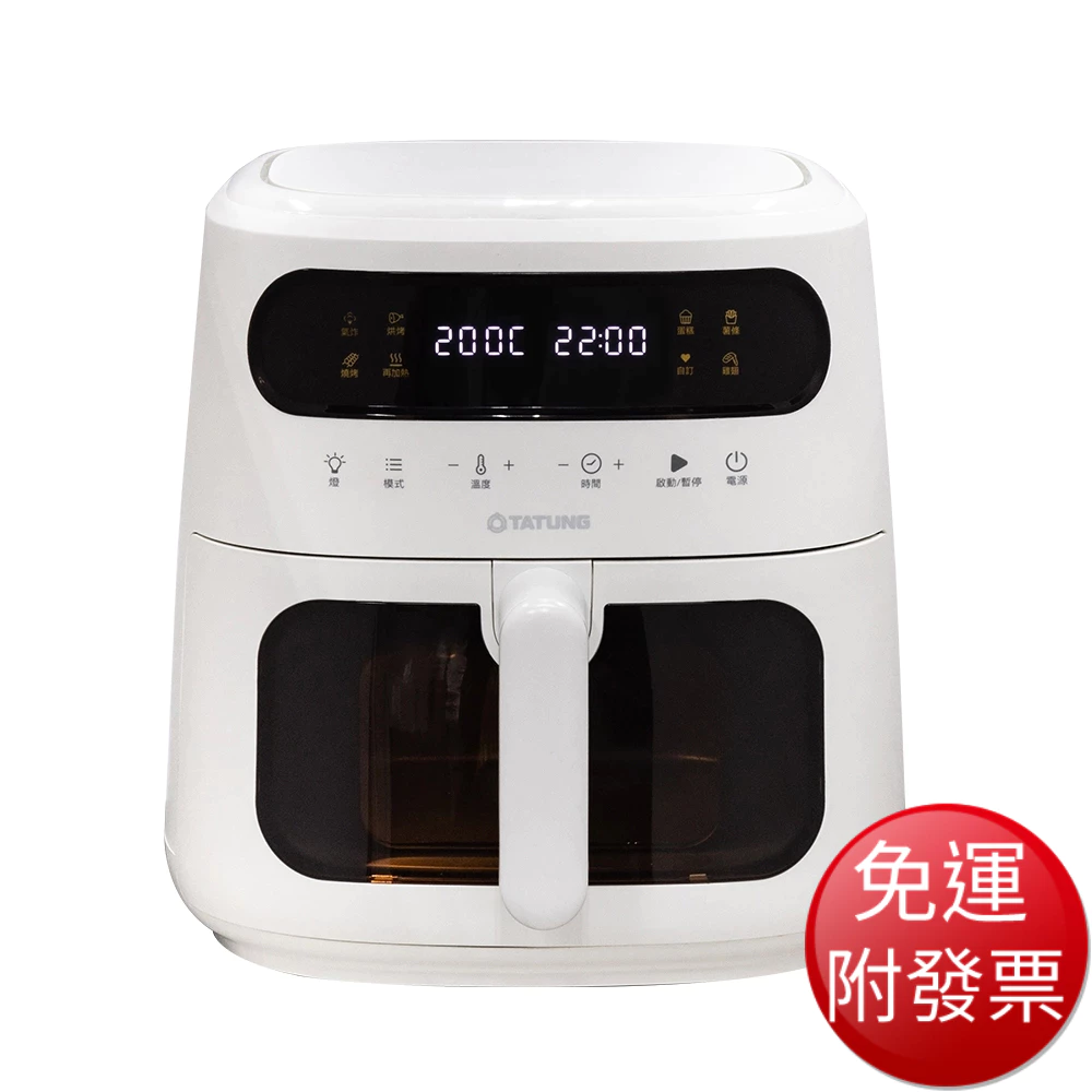 視覺與容量的極致饗宴!大同 TATUNG TOT-F76EA 微電腦可視氣炸鍋深度評測:7.6L 超大空間,烘烤過程一目了然的廚房新星