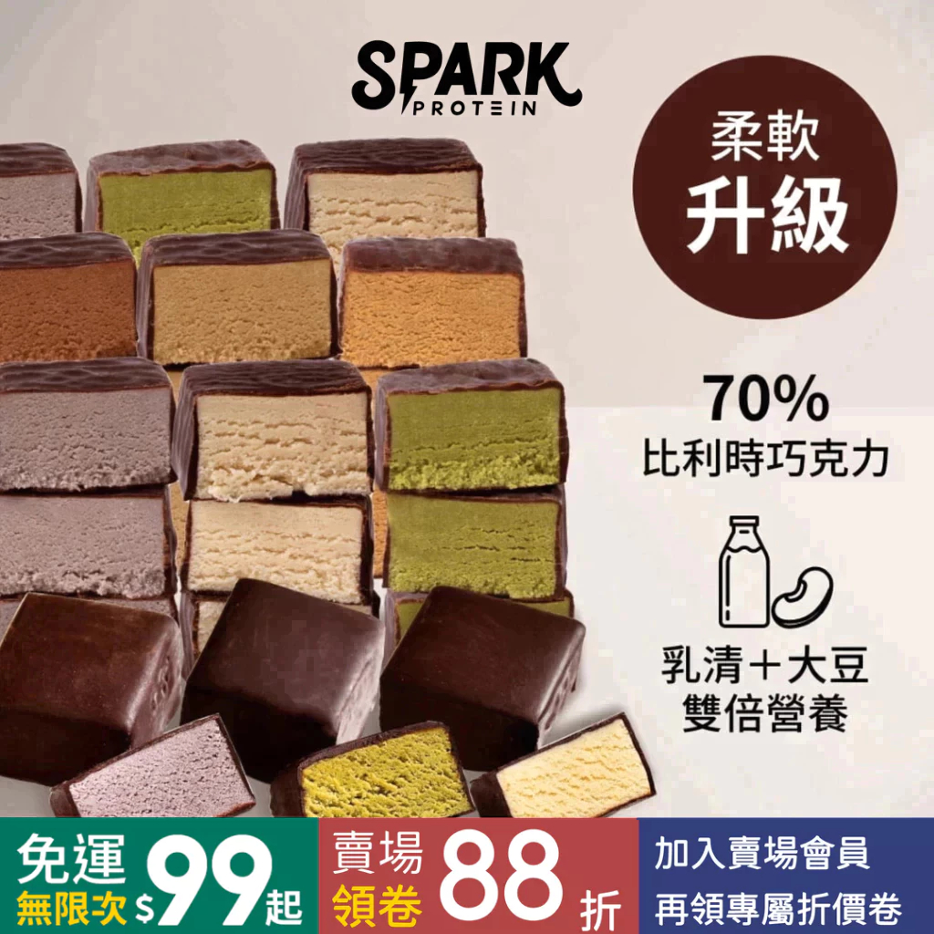 【全新口味】Spark Bite 優蛋白巧克派 單入隨手包｜高蛋白點心 生酮點心｜乳清蛋白 大豆蛋白零食 賣場另有盒裝 | 蝦皮購物