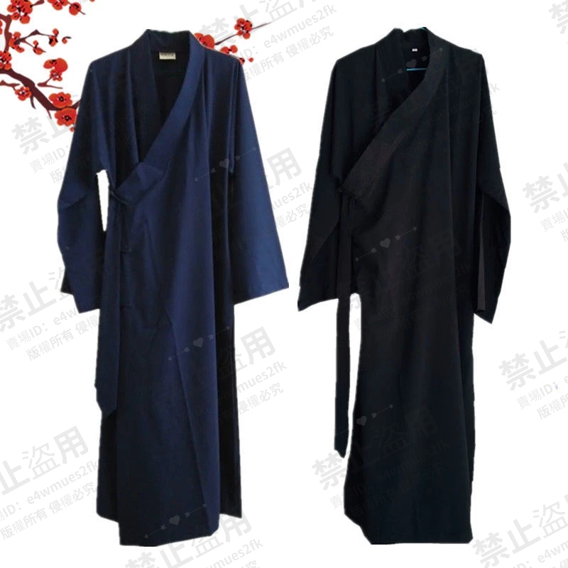 新中式漢服 道教道服長袍套裝法衣道士用品衣服道袍薄款長袍斜襟長褂三清領 中國風傳統服飾 | 蝦皮購物