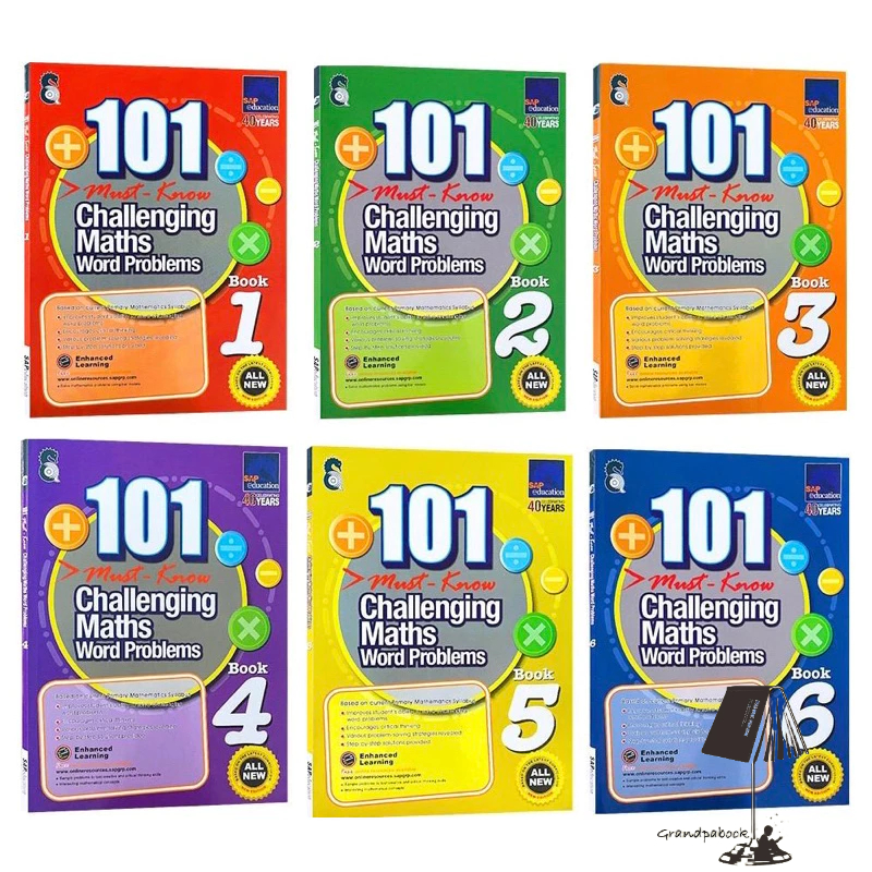 現貨 SAP 101 Challenging Math Word Problems 國小新加坡數學 數學練習 整套6冊 | 蝦皮購物