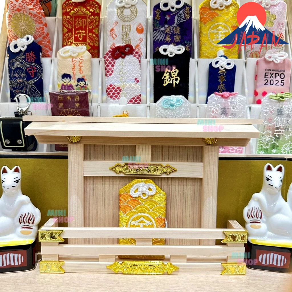 ⛩️日本御守神棚⛩️ 🇯🇵 日本帶回木製神社御守神棚神龕狐神像靜岡