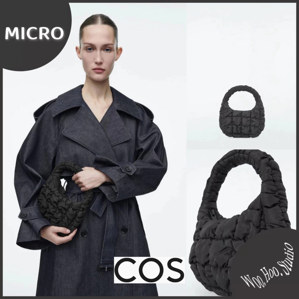 🇸🇪【COS】雲朵包（MICRO/黑）｜绗缝包｜空氣包｜超小款｜手提包｜米你包｜jennie 同款 | 蝦皮購物