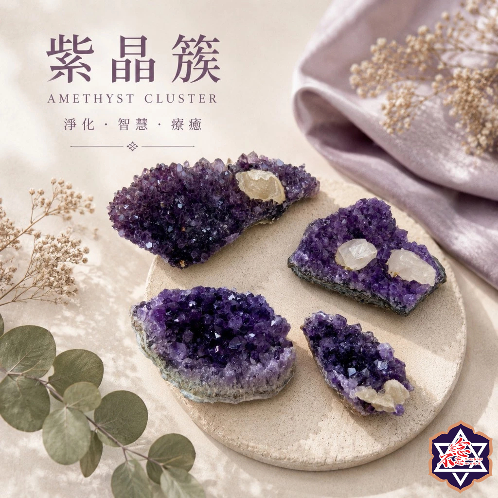 水晶專賣24h出貨] 天然礦採3-10CM紫晶簇紫水晶晶簇水晶簇消磁淨化居家
