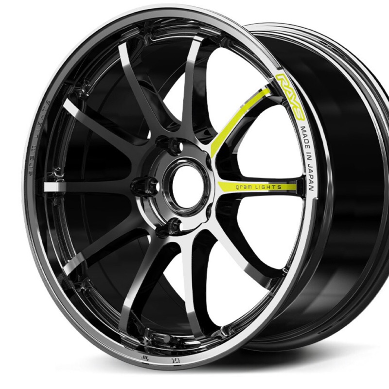 全新鋁圈正日本原裝Rays 57TRANSCEND 18吋旋壓5孔114.3 8J 亮灰黑色滾