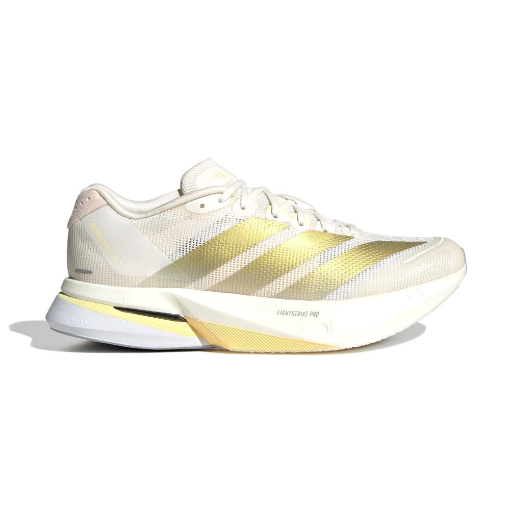Adidas Adizero Boston 13 女鞋 米白金色 透氣 緩震 抓地 競速 運動鞋 慢跑鞋 JS4952 | 蝦皮購物
