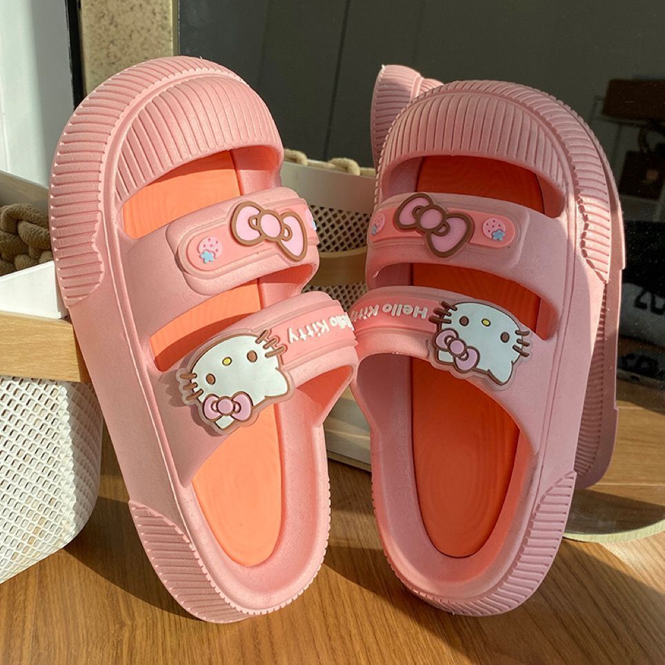 IP聯名三麗鷗美樂蒂hello kitty拖鞋女學生夏包頭外穿防滑厚底可愛涼拖 | 蝦皮購物
