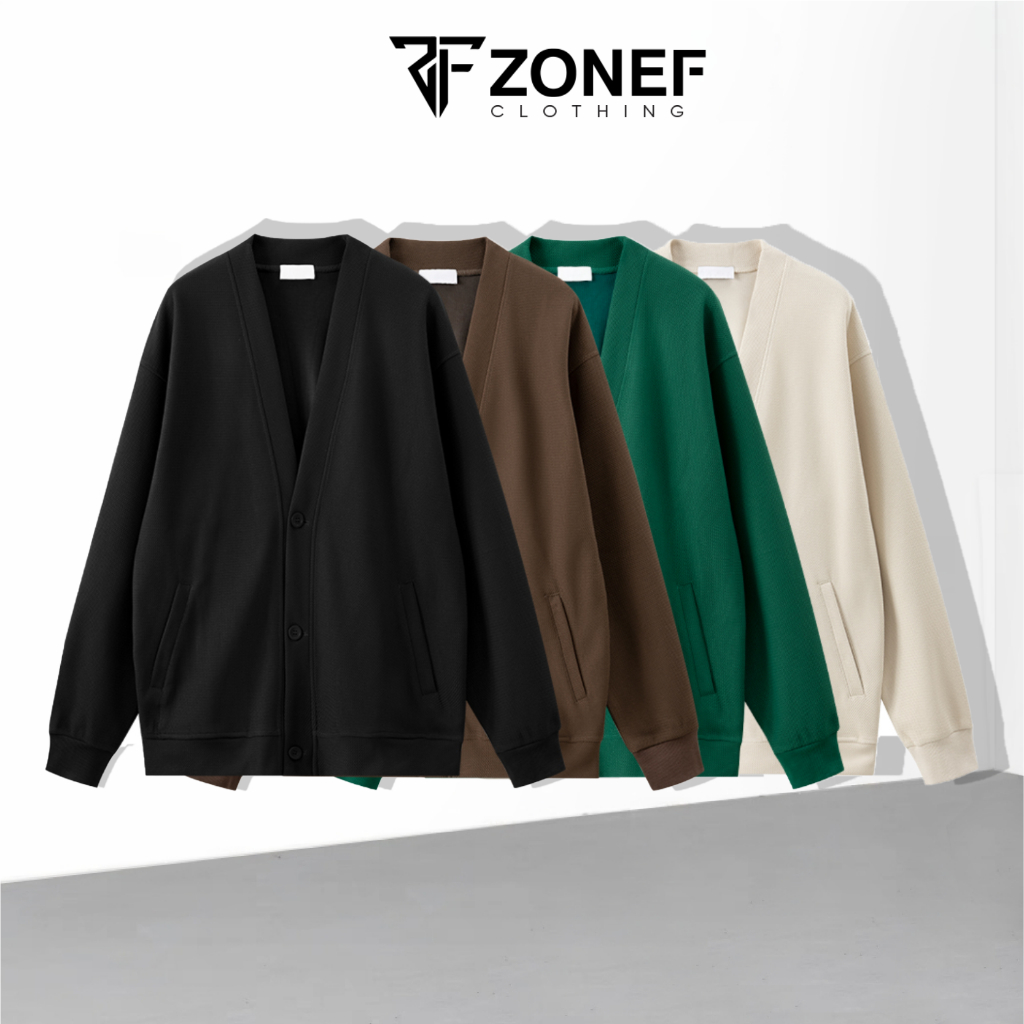 中性開衫由優質蜂窩棉製成,zonef 官方 [CA] 本地品牌 - | 蝦皮購物