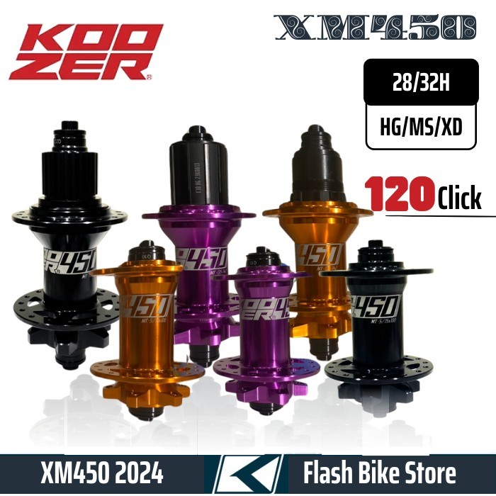 KOOZER XM450 2024 MTB 自行車花鼓 6 魚 3 齒 120 點擊 6 軸承 28/32H QR/BO | 蝦皮購物