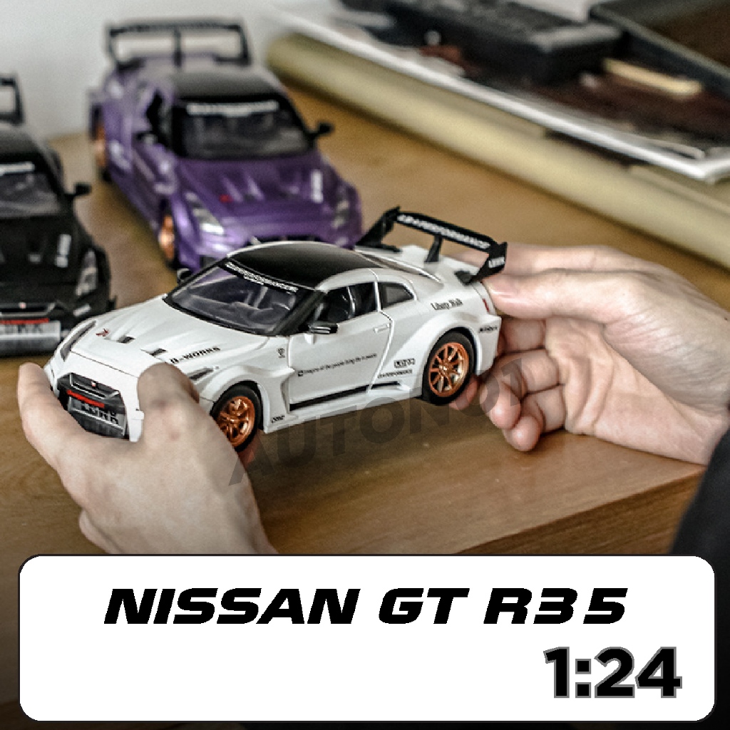 日產 GTR R35 CSR2 全開車型,帶燈光,聲音 1:24 合金 OT054 OT403 OT449 | 蝦皮購物