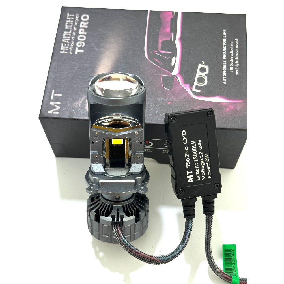 高品質 H4 迷你 led 燈 T90 Pro 2024 新款白光帶眩光切邊 | 蝦皮購物