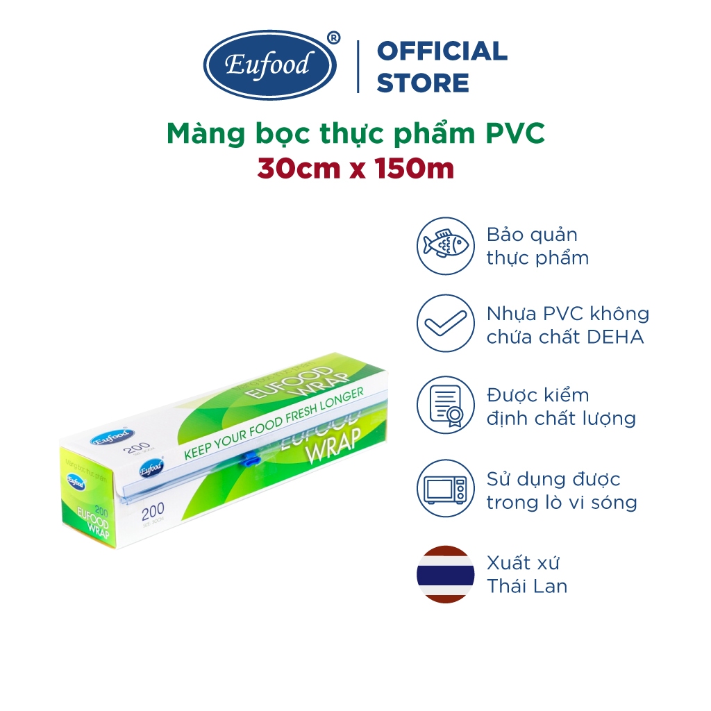 Pvc 食品包裝 (Mwap) 9μ x 30cm x 150m 盒 200 - EUFOOD 越南 | 蝦皮購物
