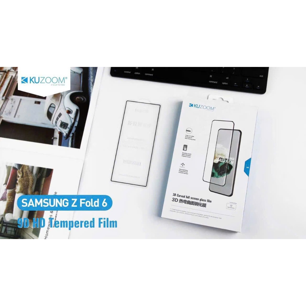 Kuzoom 鋼化玻璃適用於三星 Z FOLD 6、Z FOLD 5、Z FOLD 3、Zip 5、Zip6 全小屏幕 | 蝦皮購物