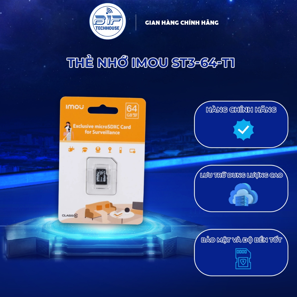 Imou ST3-64-T1 64GB MicroSD 存儲卡 – 正品,在 B1F TECH HOUSE | 蝦皮購物