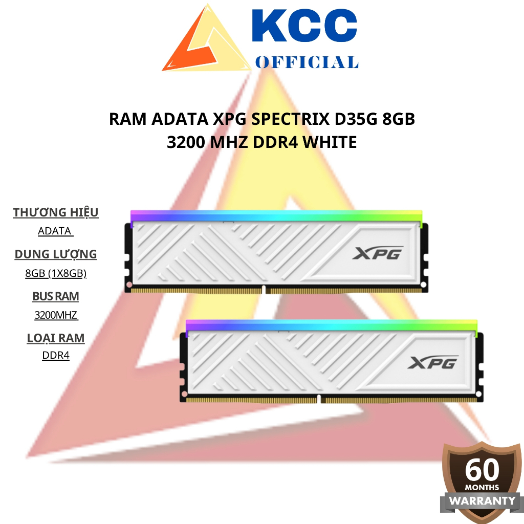 威剛 XPG SPECTRIX D35G 內存 8GB 3200 Mhz DDR4 白色 | 蝦皮購物