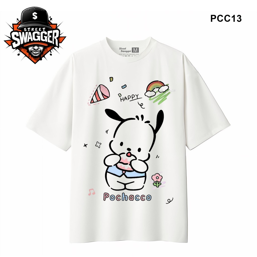 Street Swagger 品牌系列 Pocchaco 卡通 T 恤,三麗鷗可愛 T 恤 PCC13 | 蝦皮購物