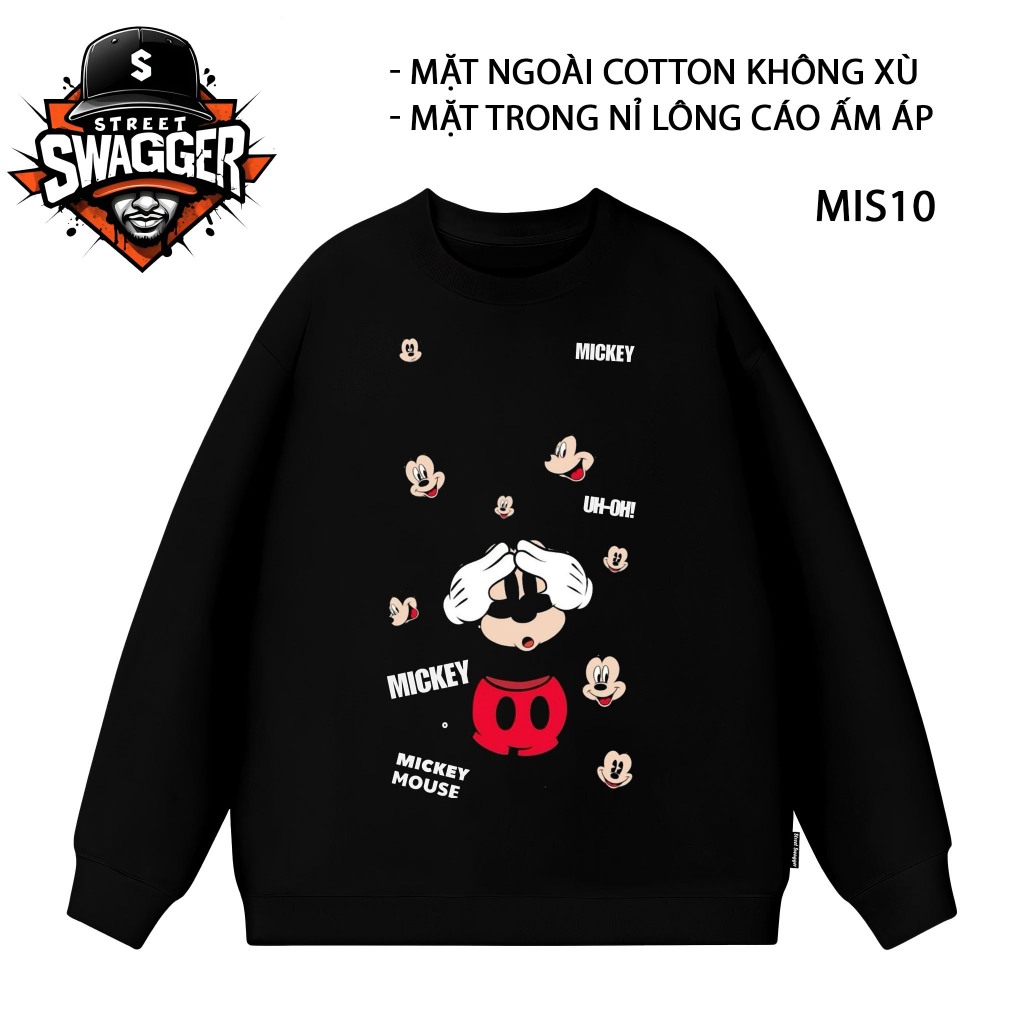 衛衣 Street Swagger 品牌 Fox Fur 衛衣,迪士尼卡通衛衣,可愛米奇衛衣 MIS10 | 蝦皮購物